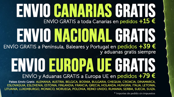 Envío, Aduanas y Seguro Gratis